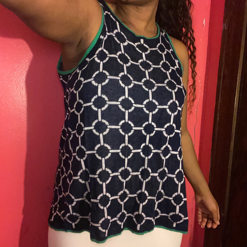 Knit Patterned Wrap Top